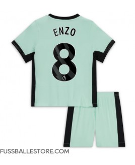 Günstige Chelsea Enzo Fernandez #8 3rd trikot Kinder 2023-24 Kurzarm (+ Kurze Hosen)